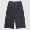 Raw Hem Checked Shorts