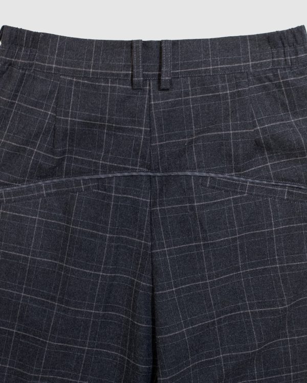 Raw Hem Checked Shorts